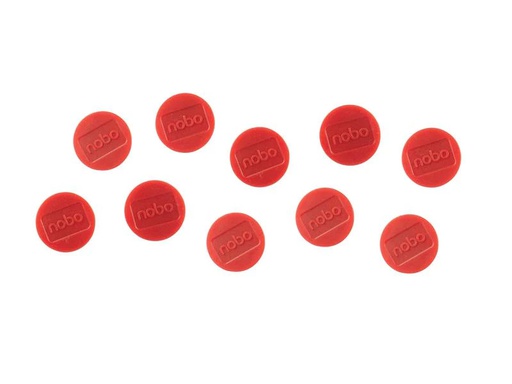 [90153101 1162941] Nobo Haftmagnet Ø 3.8 cm 10 Stück, Rot