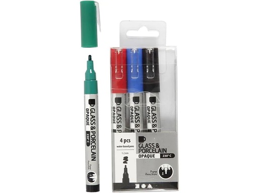 [90153299 1145270] Creativ Company Porzellanmarker und Glasmarker 4 Stück