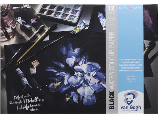 [90153401 995817] Van Gogh Aquarellblock A3 Schwarz