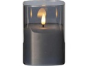 Star Trading LED-Kerze Pillar Flamme Ø 9 x 12.5 cm, Schwarz