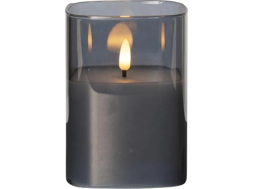 [90153425 1059730] Star Trading LED-Kerze Pillar Flamme Ø 9 x 12.5 cm, Schwarz
