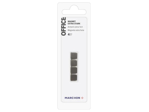 [90153427 879872] Office Haftmagnet Extra strong quadratisch, 4 Stück