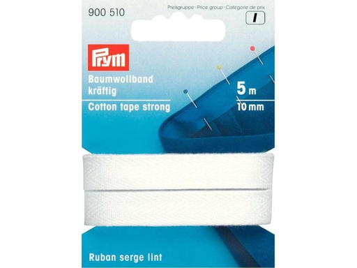 [90153472 1088194] Prym Baumwollband 10 mm, Weiss