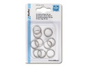 Robert Rieffel Schlüsselring 20 mm, 10 Stück, Silber