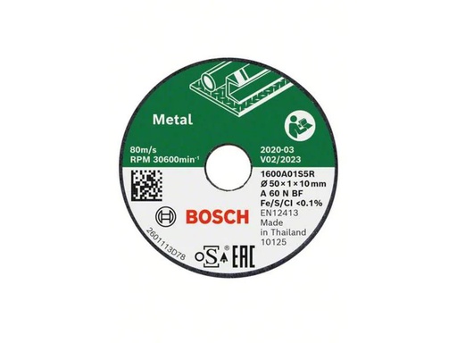 [90153529 1158202] Bosch Trennschleifscheibe Metall Ø 50x1x10mm