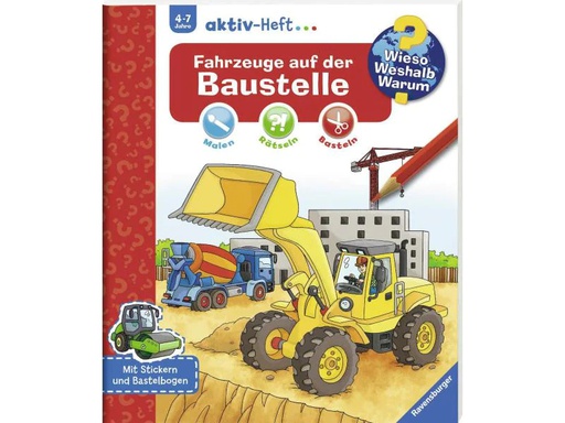 [90153554 889574] Ravensburger Kinder-Sachbuch WWW aktiv-Heft – Fahrzeuge auf der Baustelle