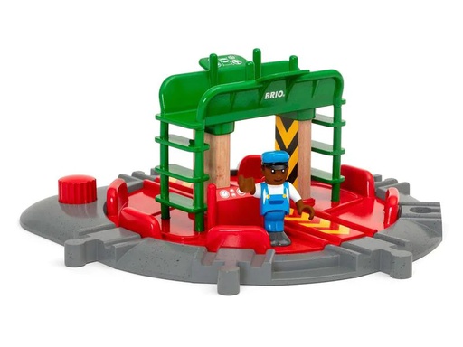 [90153792 1069274] BRIO Eisenbahn Lok-Drehscheibe mit Kontrollbrücke