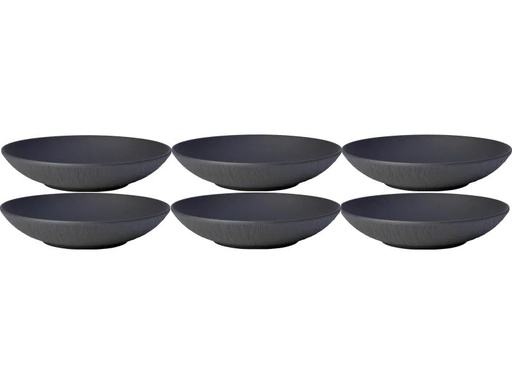 [90154017 929460] Villeroy &amp; Boch Suppen- &amp; Pastateller Manufacture 23.5 cm, 6 Stück, Schwarz