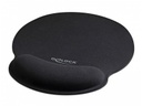 Delock Ergonomische Mausmatte mit Handballenauflage Schwarz