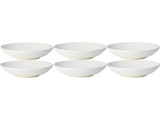 [90154388 929461] Villeroy &amp; Boch Suppen- &amp; Pastateller Manufacture Ø 23.5 cm, 6 Stück, Weiss