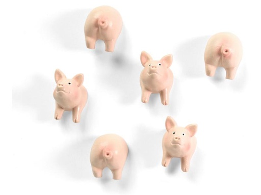 [90154449 894663] Trendform Haftmagnet PIGGY Rosa, 6 Stück