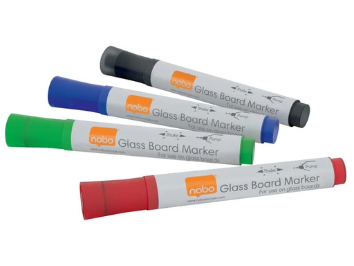 [90154592 806589] Nobo Whiteboard-Marker Ink Trocken, Mehrfarbig, 4 Stück
