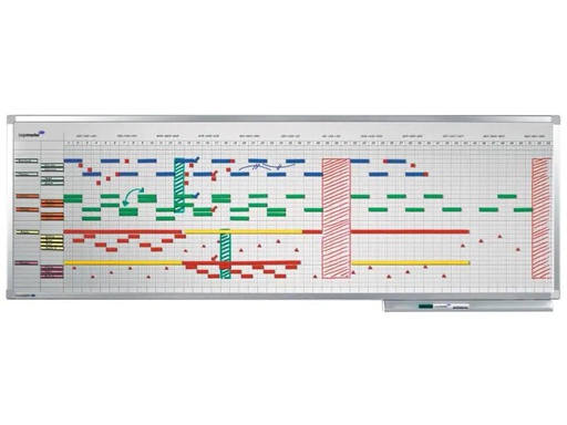 [90154634 1094380] Legamaster Magnethaftendes Whiteboard Jahresplaner 50 x 150 cm