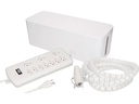 Max Hauri Kabelbox mit Steckerleiste 7x T13 Weiss