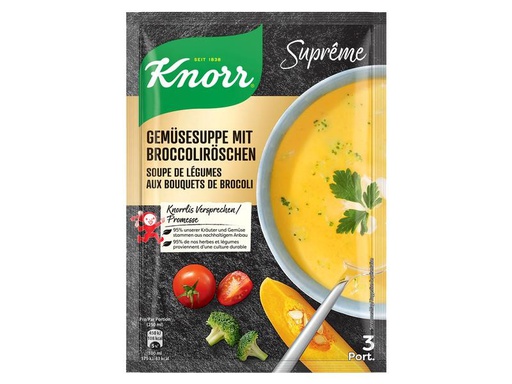[90155077 1130130] Knorr Suprême Gemüsesuppe mit Broccoliröschen 81 g