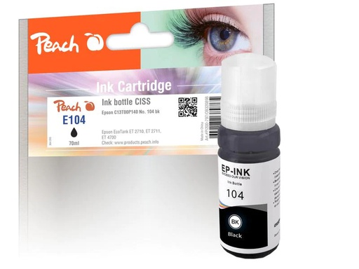 [90155402 1142670] Peach Tinte Epson 104 (C13T00P140) Black