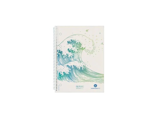 [90155505 1129082] Herlitz Notizheft GREENline A5, Kariert, Welle