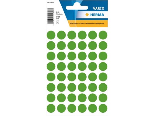 [90155634 1093030] Herma Stickers Klebepunkte Vario Ø 13 mm, Dunkelgrün