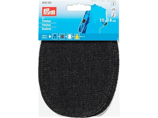 [90155709 1174968] Prym Applikation 10 x 14 cm Jeans Schwarz, 2 Stück
