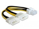 Delock Stromadapter 2x Molex zu 8Pin für Grafikkarte, 20 cm