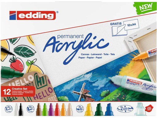 [90156096 1163601] edding Acrylmarker Starter Set 12-teilig