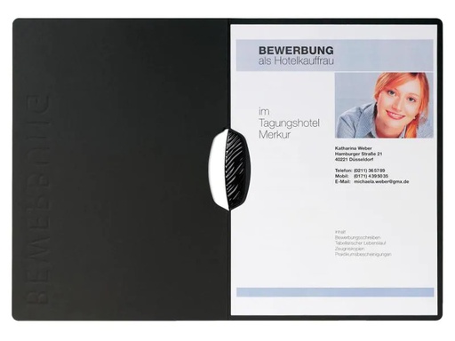 [90156111 990134] Pagna Bewerbungsmappe A4 Swing Schwarz