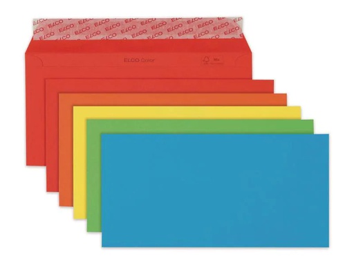 [90156334 868527] ELCO Couvert Color C5/6 Assortiert, 20 Stück