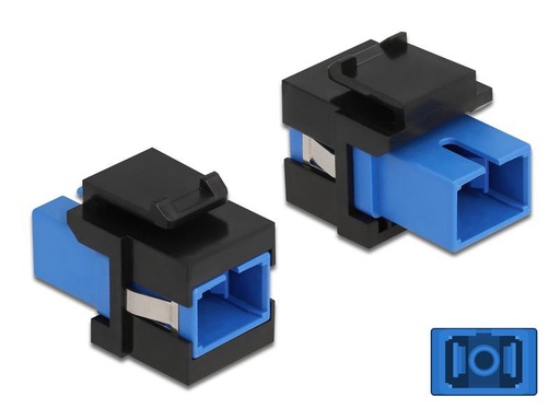 [90156468 1214753] Delock Keystone-Modul SC Buchse zu SC  Buchse Blau / Schwarz