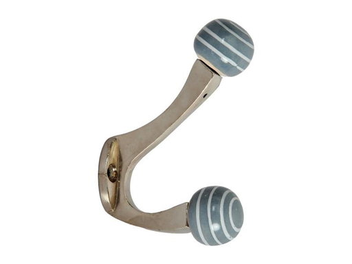 [90015629 1176463] Tranquillo Wandhaken 2-fach, mit Streifen Blau/Weiss
