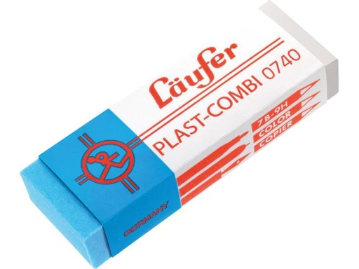 [90156572 1093831] Läufer Radiergummi PLAST COMBI 0740 Blau/Weiss