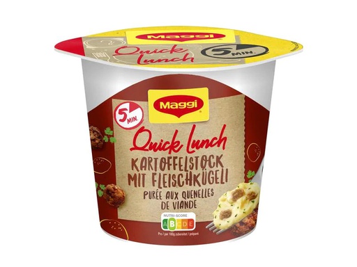 [90156619 1127845] Maggi Quick Lunch Kartoffelstock mit Fleischkügeli 46 g