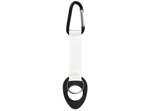 [90156630 931482] Creativ Company Flaschenhalter mit Karabiner 4 x 17 cm, White