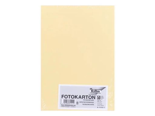 [90156808 1098842] Folia Fotokarton A4, 300 g/m², 50 Blatt, Strohgelb