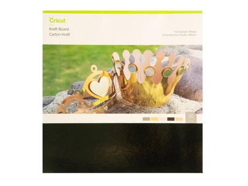[90156858 1112273] Cricut Kraftkarton Metallic 30.5 x 30.5 cm, 30 Blatt, 5 Farben