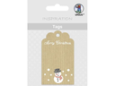 URSUS Geschenkanhänger Snowman 3.45 x 7.5 cm, 8 Stück