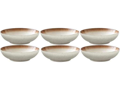 [90157152 1015147] Bitz Suppen- &amp; Pastateller Ø 20 cm, 6 Stück, Beige/Crème