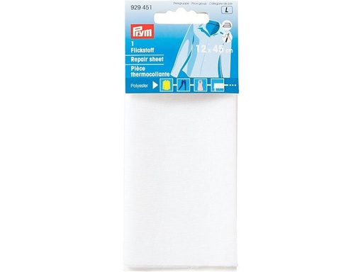 [90157827 1174994] Prym Flickstoff 12 x 45 cm aufbügelbar, Weiss