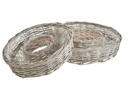 [90157832 1101412] Opiflor Weidenkorbring Magda, 2er Set Weiss