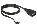Delock USB2.0 Pinheaderkabel 60 cm  Pfostenbuchse – USB-A-Buchse