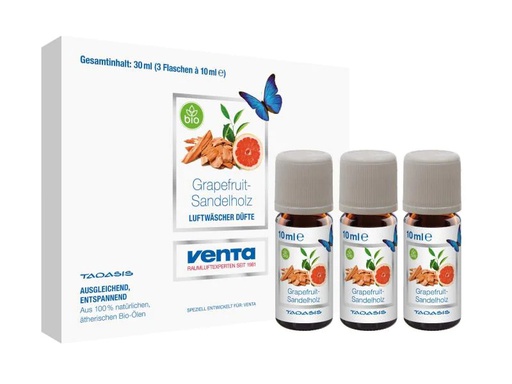 [90157887 885677] Venta Luftwäscher Duftöl Grapefruit/Sandelholz, 3 x 10 ml