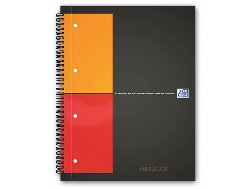 [90157937 1108947] Oxford Notizheft International Filingbook, A4 +, Kariert, Grau