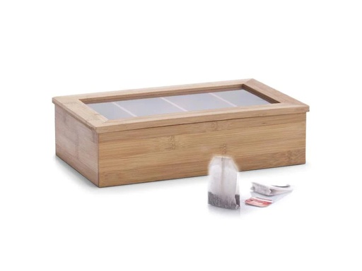 [90158022 588470] Zeller Present Teebeutel-Box Braun