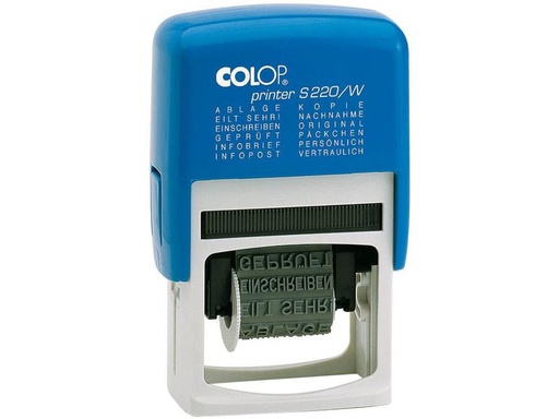 [90158027 1142308] Colop Stempel Printer S220/W Buchstaben/Zahlen, Rot/Schwarz