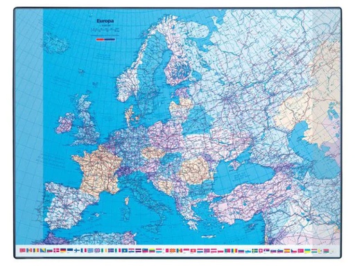 [90158127 830944] Hansa Schreibunterlage GeoPad 65 x 50 cm Europa, deutsch