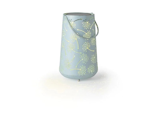 [90158393 1130923] STT Laterne Solar Antic Dandelion, Ø 20 x 32.5 cm, Hellblau