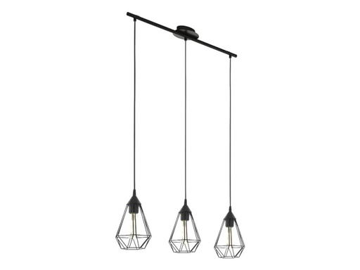 [90158571 905345] EGLO Leuchten Pendelleuchte TARBES 3x E27 Schwarz