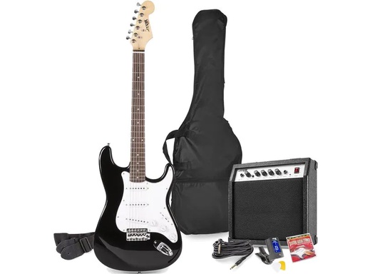 [90015836 1114607] MAX E-Gitarre GigKit Schwarz