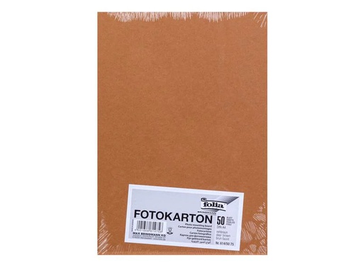 [90158662 1098867] Folia Fotokarton A4, 300 g/m², 50 Blatt, Rehbraun