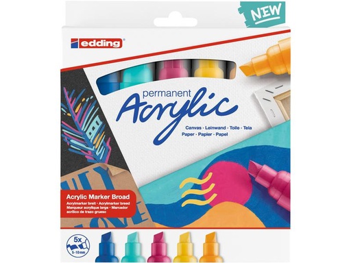 [90158756 1163598] edding Acrylmarker 5000 Abstract, 5 Stück