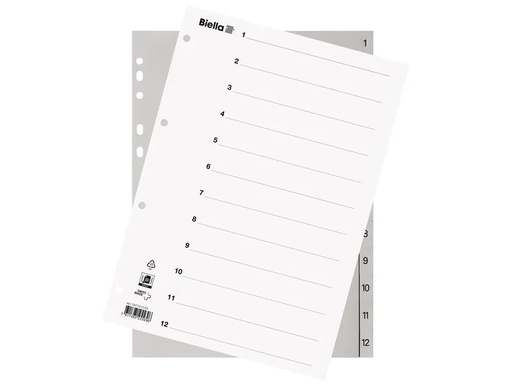 [90158782 512042] Biella Register A4 1 - 12 mit Indexblatt